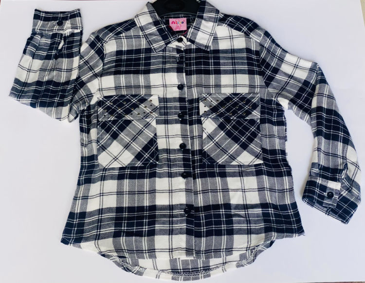 Picture of K09122 GIRLS CHECKED CASUAL/ SMART SHIRT